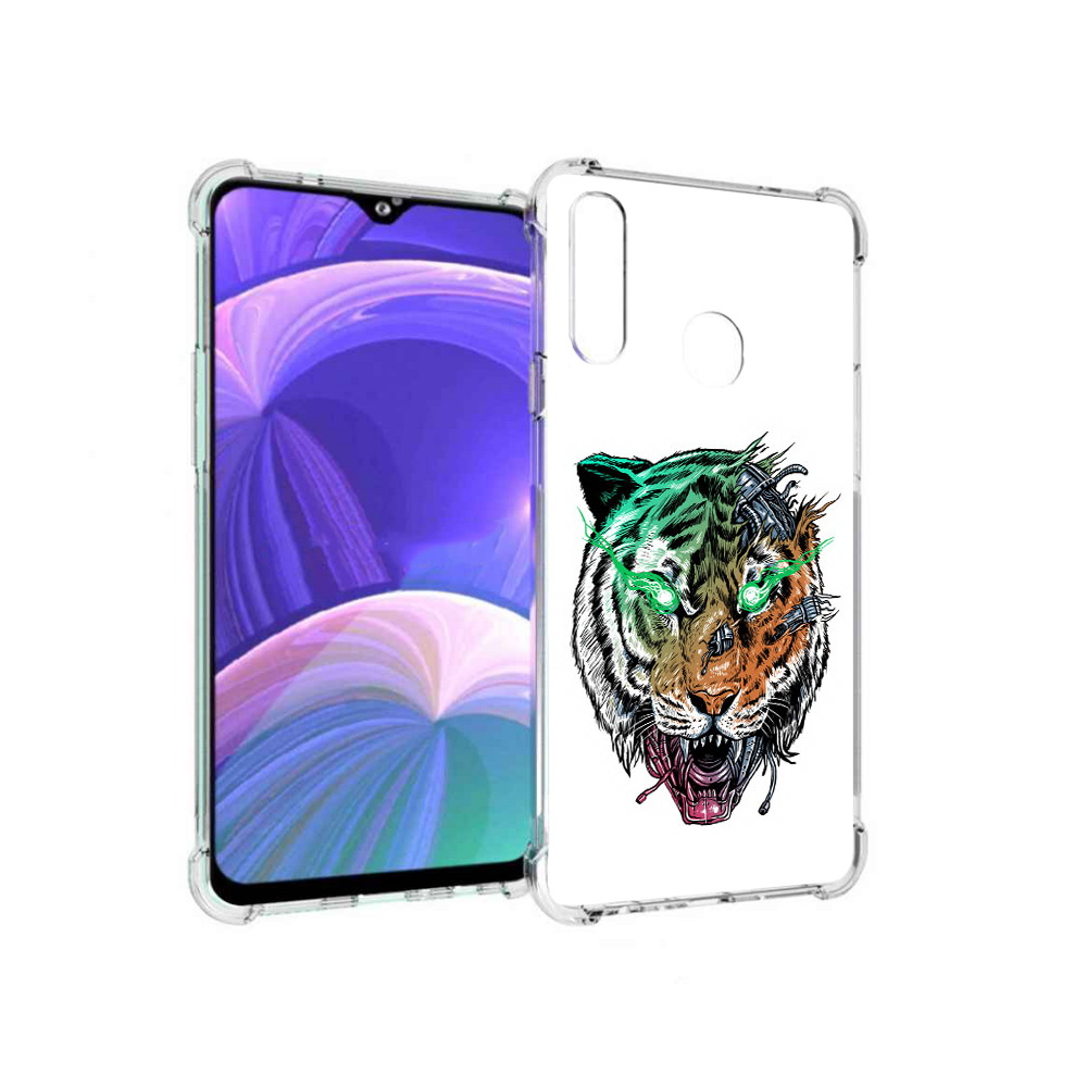 

Чехол MyPads Tocco для Samsung Galaxy A20s робо-тигр (PT139755.554.584), Прозрачный, Tocco