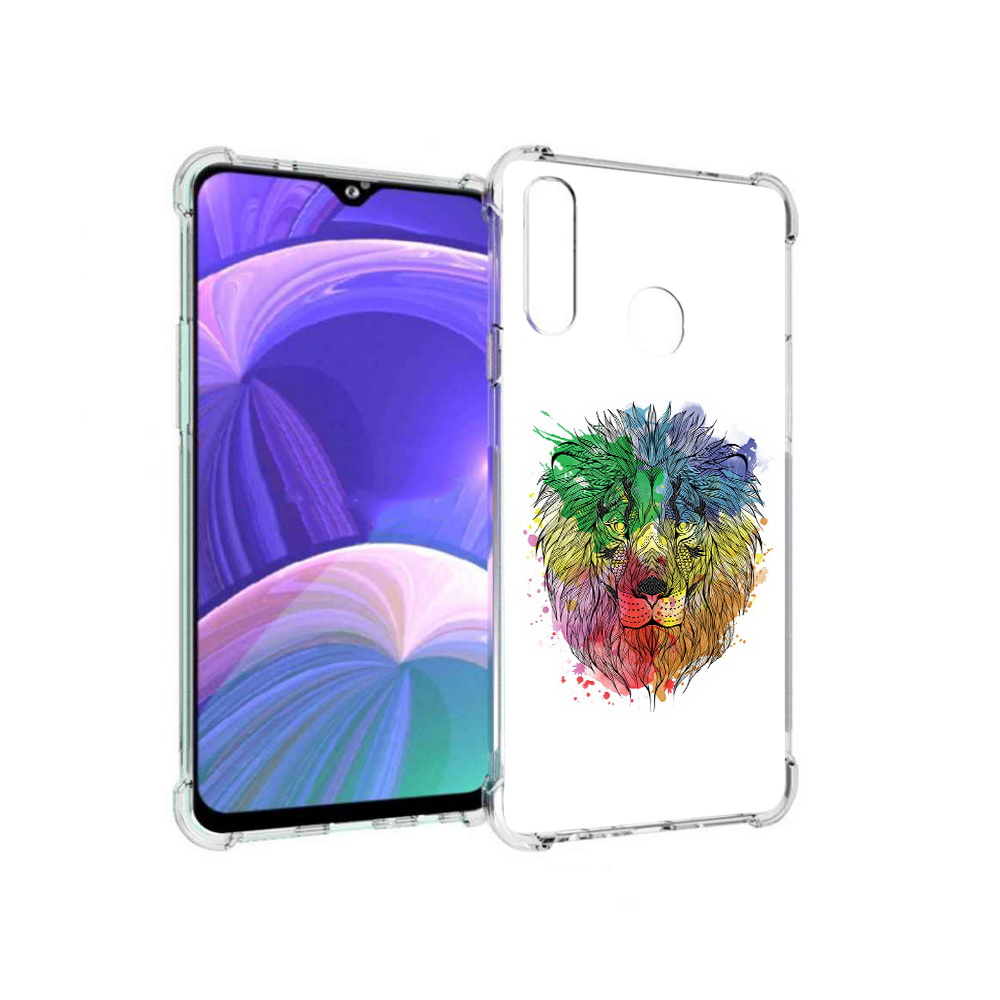 

Чехол MyPads Tocco для Samsung Galaxy A20s разноцветный гордый лев (PT139755.554.573), Прозрачный, Tocco