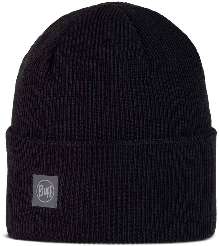 Шапка бини унисекс Buff Crossknit Hat solid black р53-62 5159₽