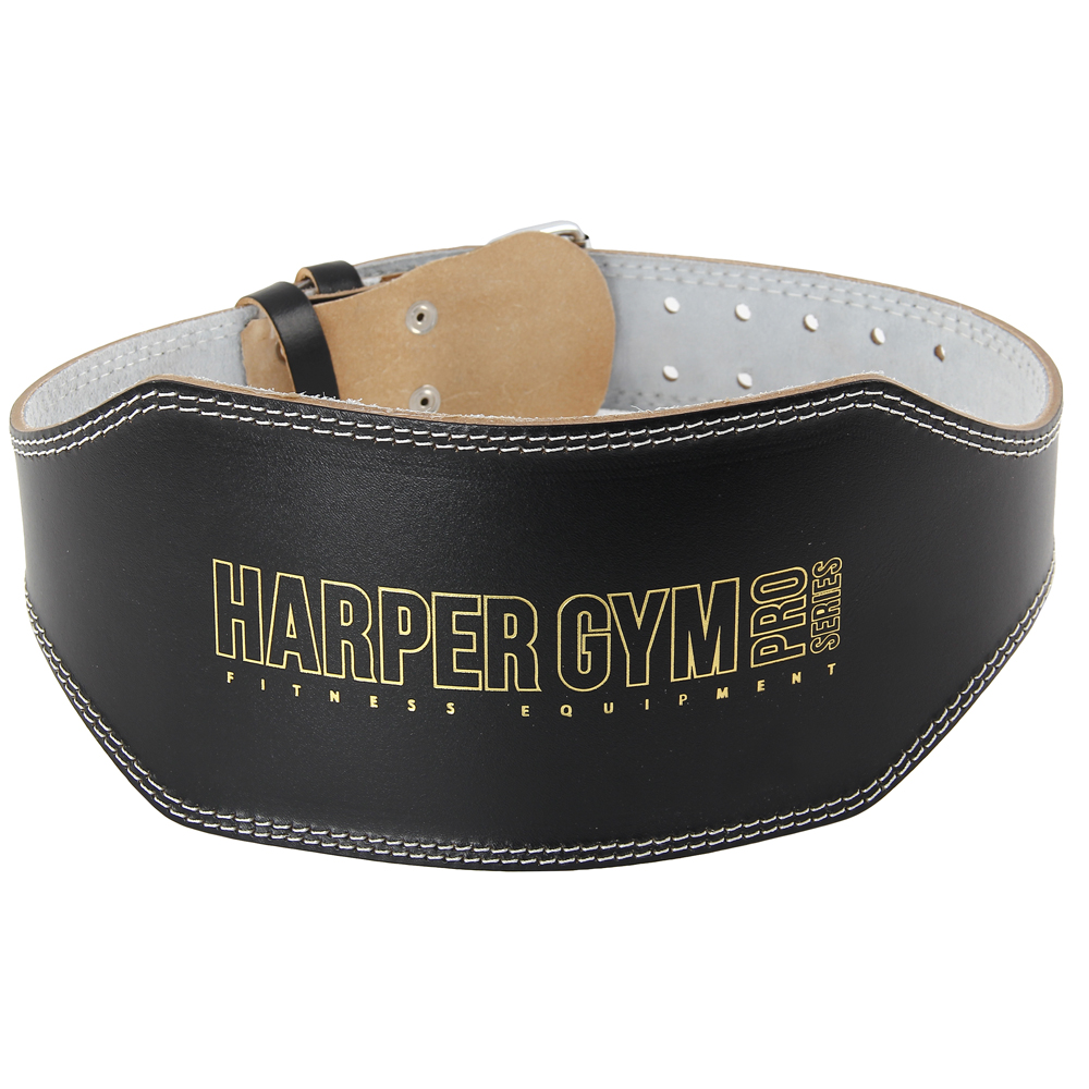 Пояс для т/а-усиленный (широкий) Harper Gym Pro Series JE-2622HG черн.нат.кожа L