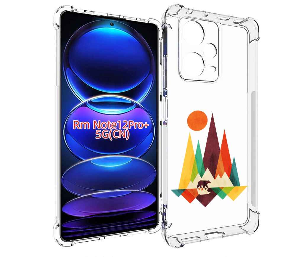 

Чехол MyPads нарисованные горы с медведем для Xiaomi Redmi Note 12 Pro + Plus, Прозрачный, Tocco