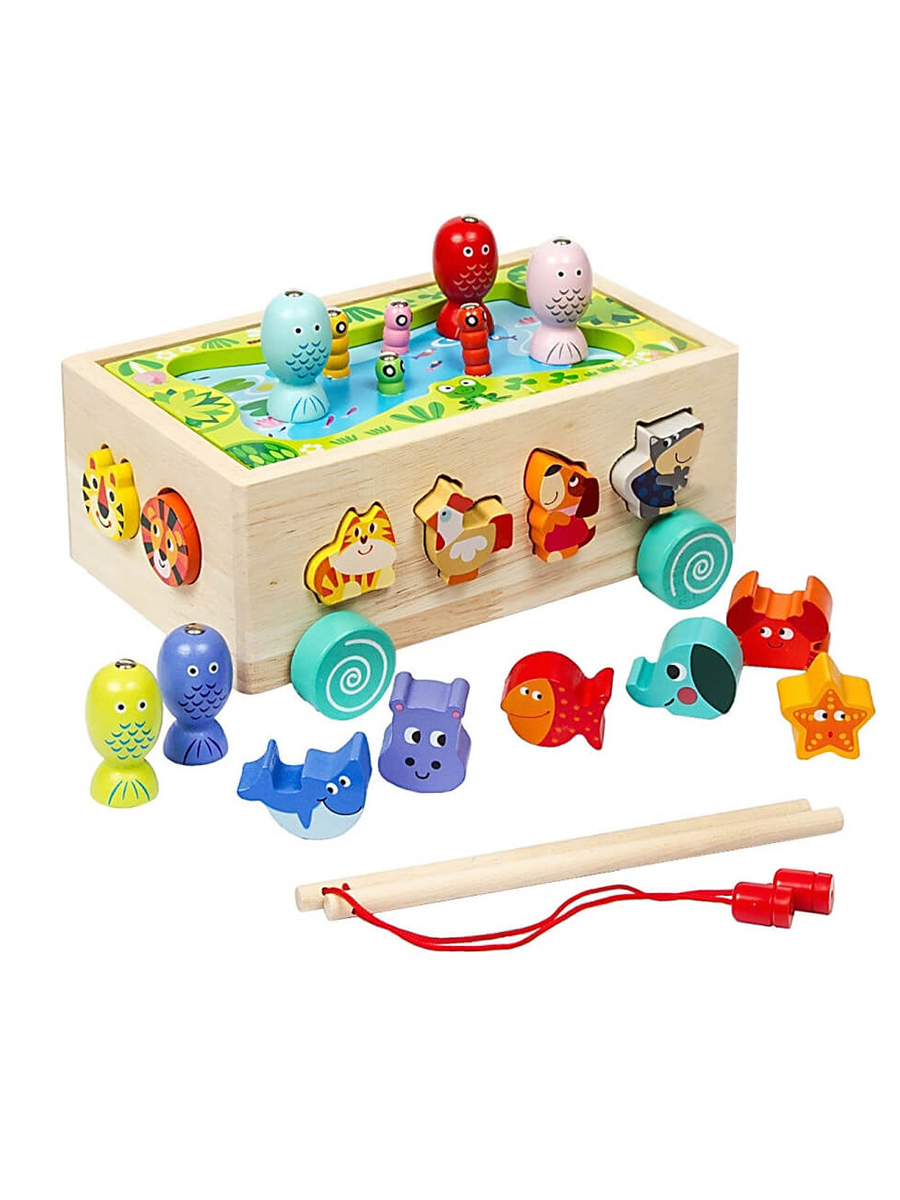 

Игра OUBAOLOON Развивающий вагончик дерево JHTOY-543, Разноцветный, JHTOY-543