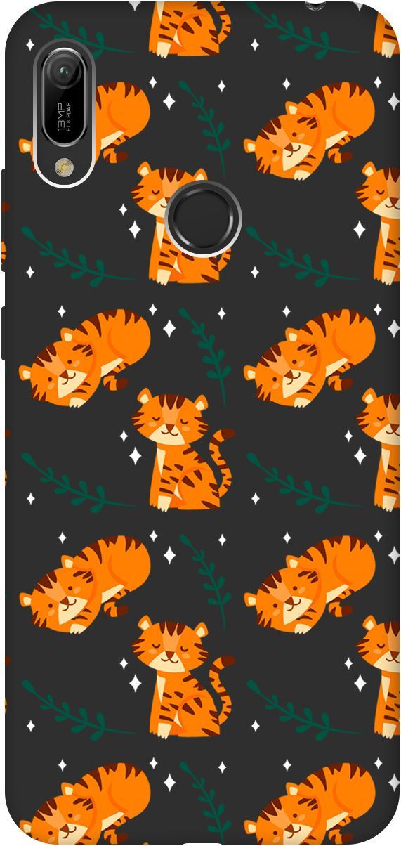 

Чехол на Honor 8A/8A Pro/Huawei Y6 (2019)/Y6 Prime (2019) "Tigers" черный, Черный;белый, 8391
