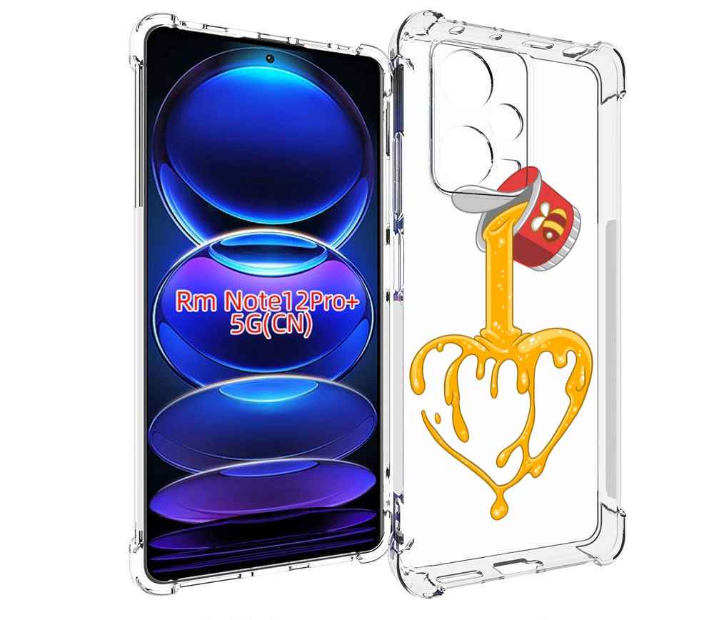 

Чехол MyPads медовое сердце для Xiaomi Redmi Note 12 Pro + Plus, Прозрачный, Tocco
