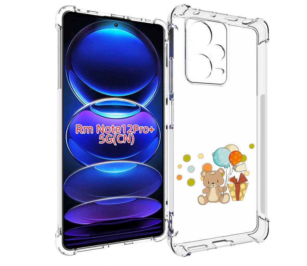 

Чехол MyPads медвеженок с подарком для Xiaomi Redmi Note 12 Pro + Plus, Прозрачный, Tocco
