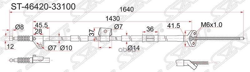 

Трос Ручника Ty Camry Acv3#, Windom Mcv30 Rh (правый) Sat арт. ST-46420-33100