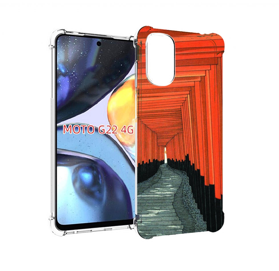 

Чехол MyPads красный коридор для Motorola Moto G22 4G, Прозрачный, Tocco