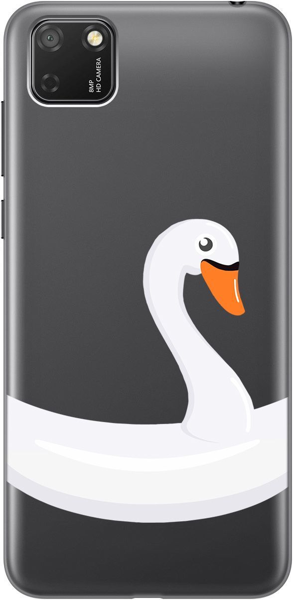 

Чехол на Honor 9S/Huawei Y5P "Swan Swim Ring" прозрачный, Прозрачный;белый, 5275