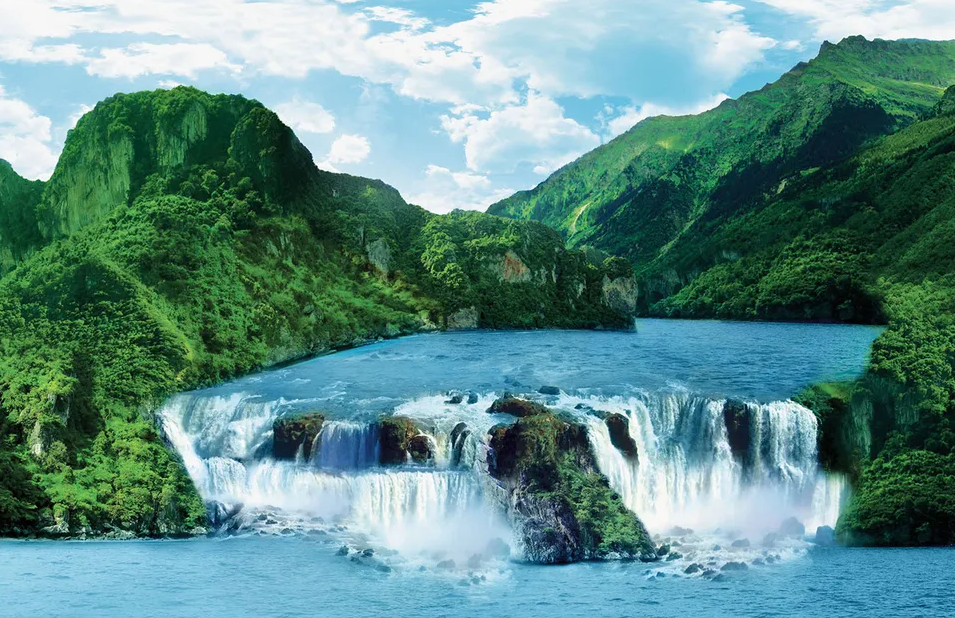 Фотообои бумажные Горные водопады 294*201