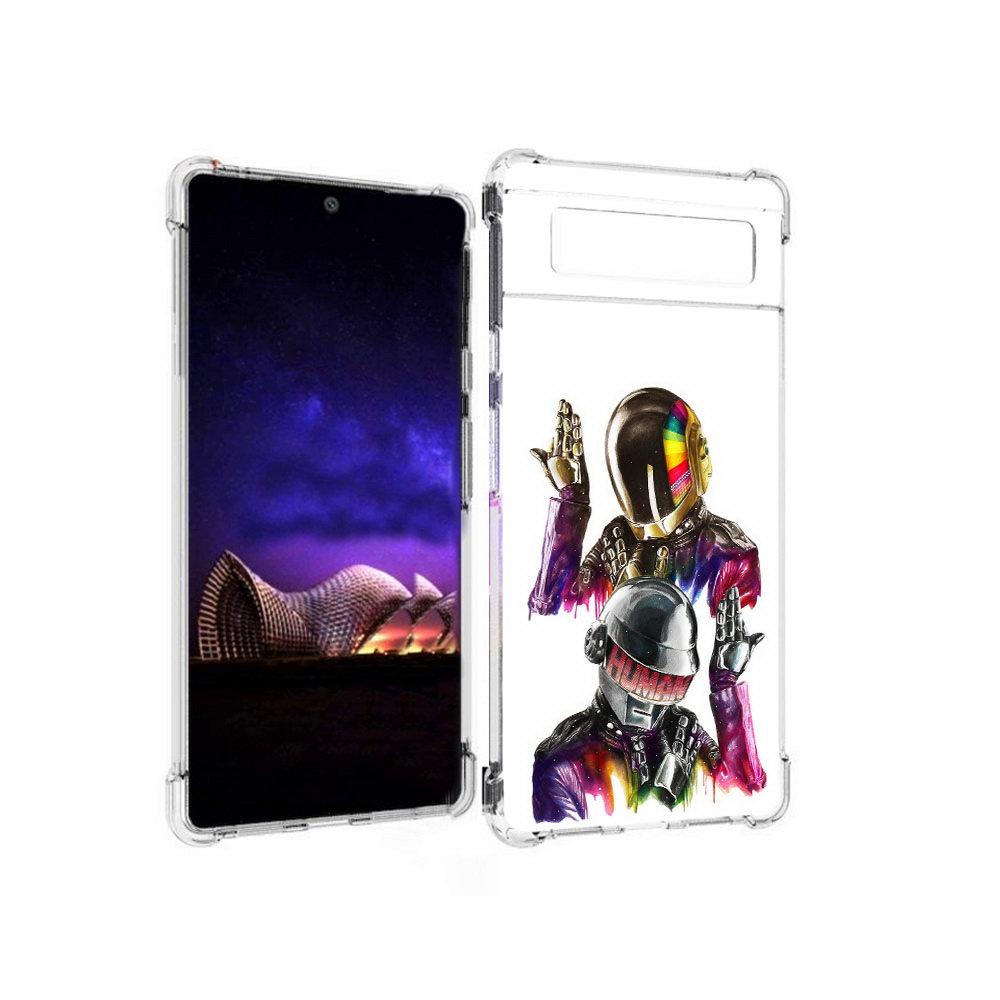 

Чехол MyPads Tocco для Google Pixel 6 диско космонавты, Прозрачный, Tocco