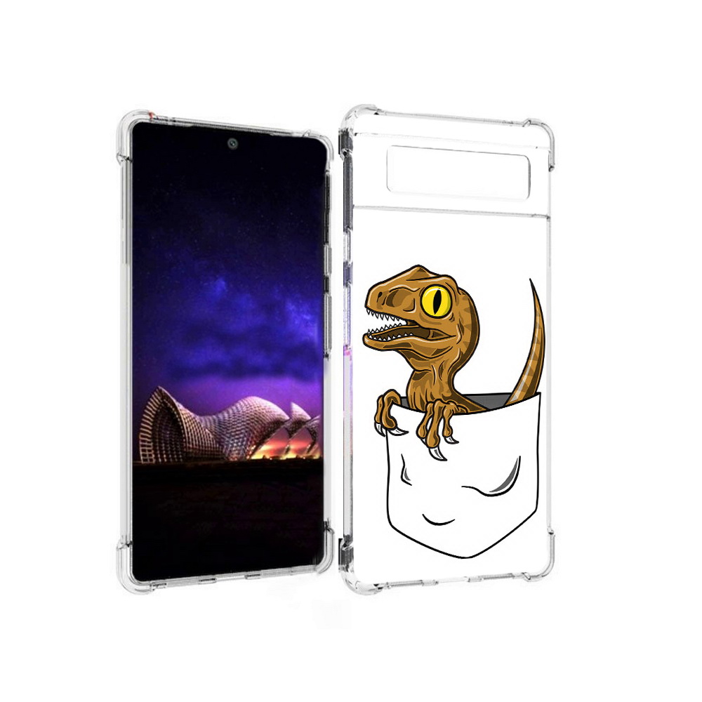 

Чехол MyPads Tocco для Google Pixel 6 динозавр в кармане, Прозрачный, Tocco