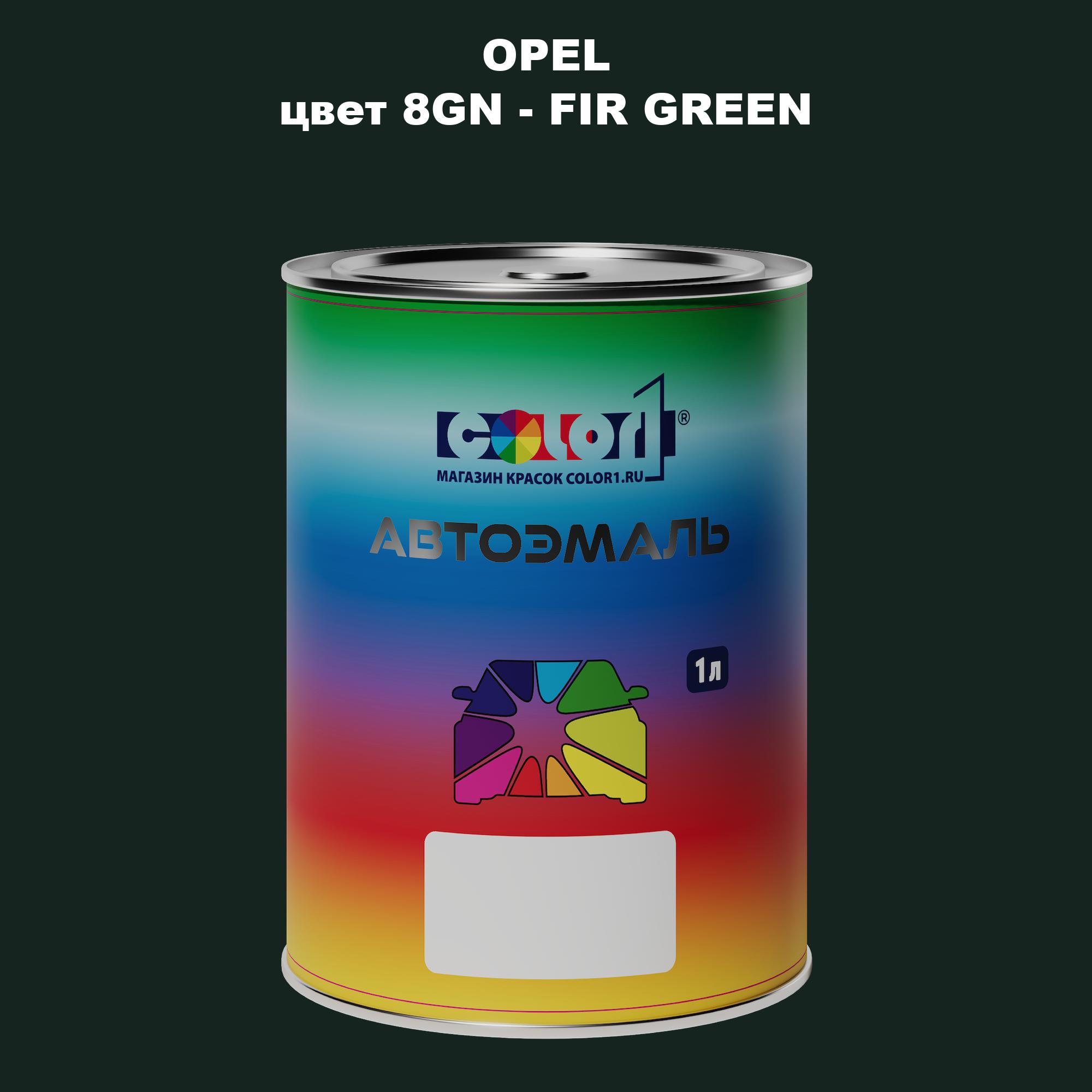 

Автомобильная краска COLOR1 для OPEL, цвет 8GN - FIR GREEN, Прозрачный