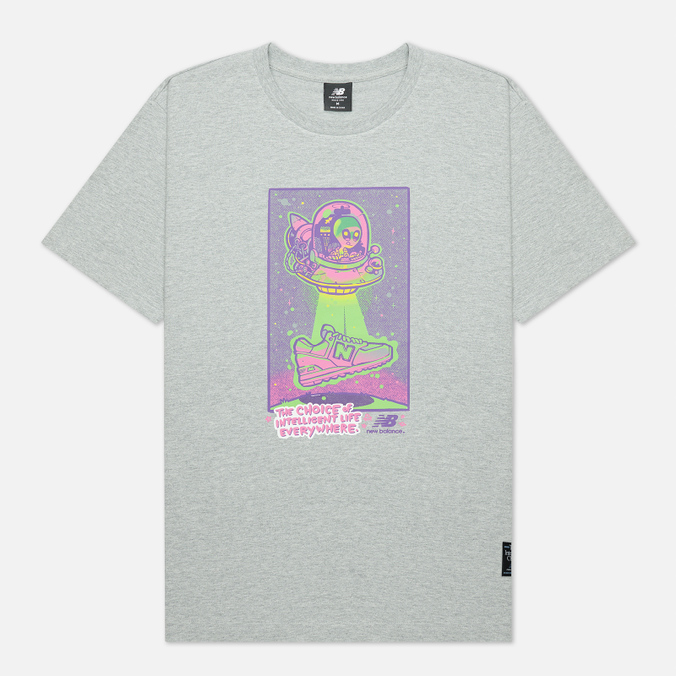 

Футболка мужская New Balance MT13561 серая M, MT13561