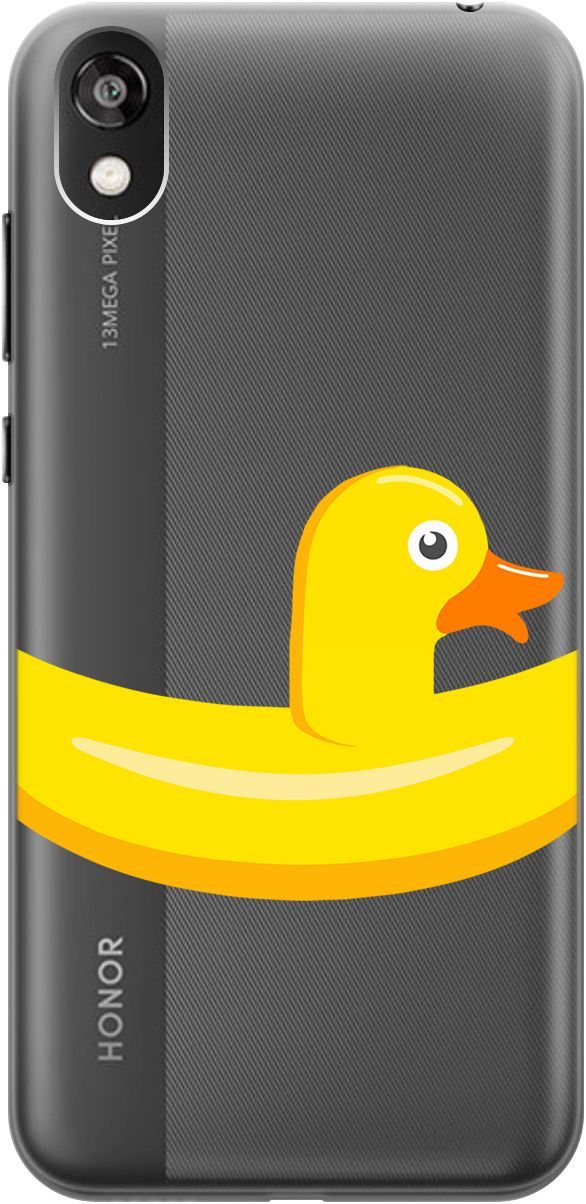 

Чехол на Honor 8S/Huawei Y5 (2019) "Duck Swim Ring" прозрачный, Прозрачный;белый, 5270