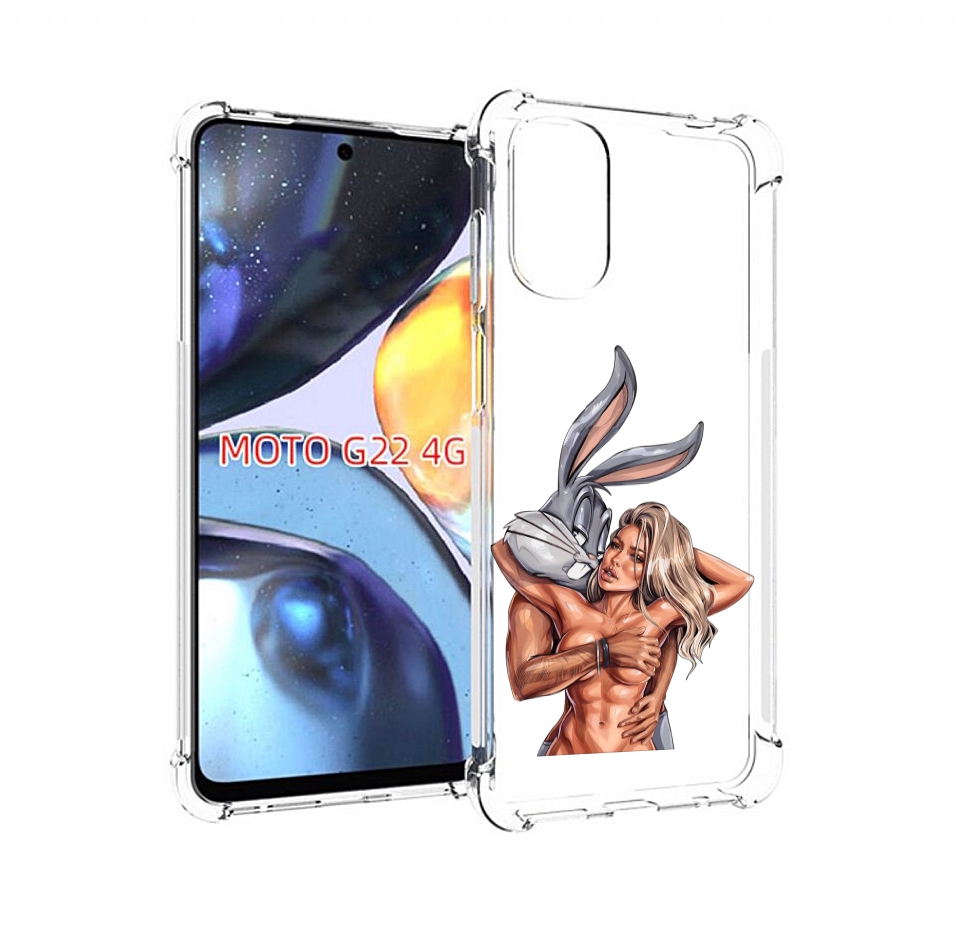 

Чехол MyPads красивая-девушка-с-бак-банни женский для Motorola Moto G22 4G, Прозрачный, Tocco
