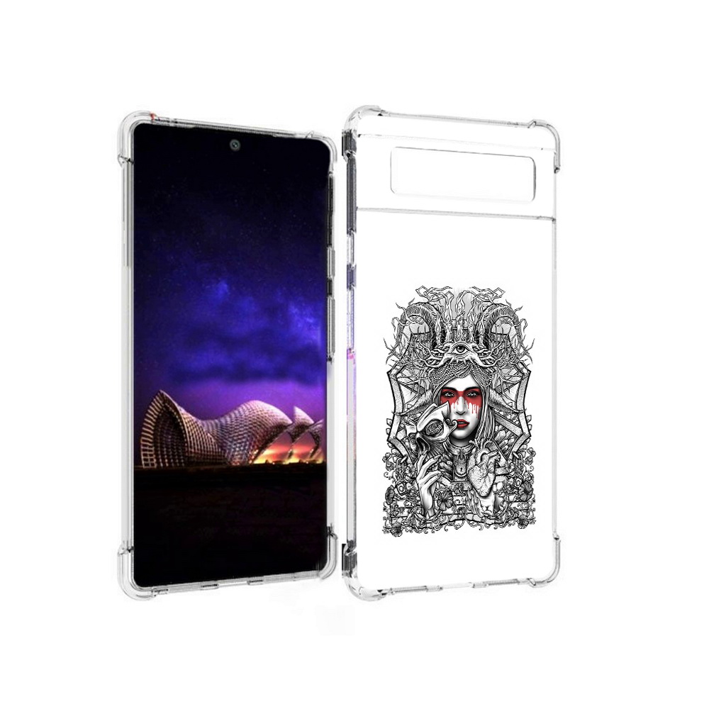 

Чехол MyPads Tocco для Google Pixel 6 грусная девушка, Прозрачный, Tocco