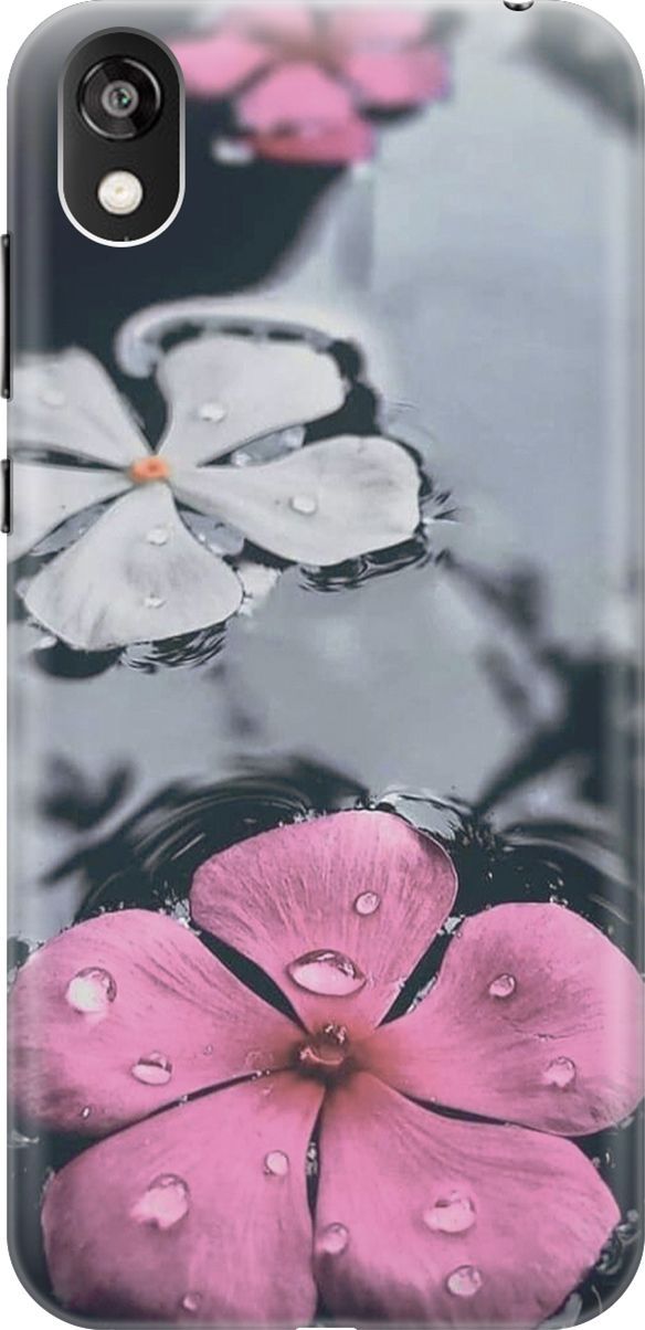

Чехол на Honor 8S/Huawei Y5 (2019) с принтом "Фиалки в воде", Розовый;серый, 4495