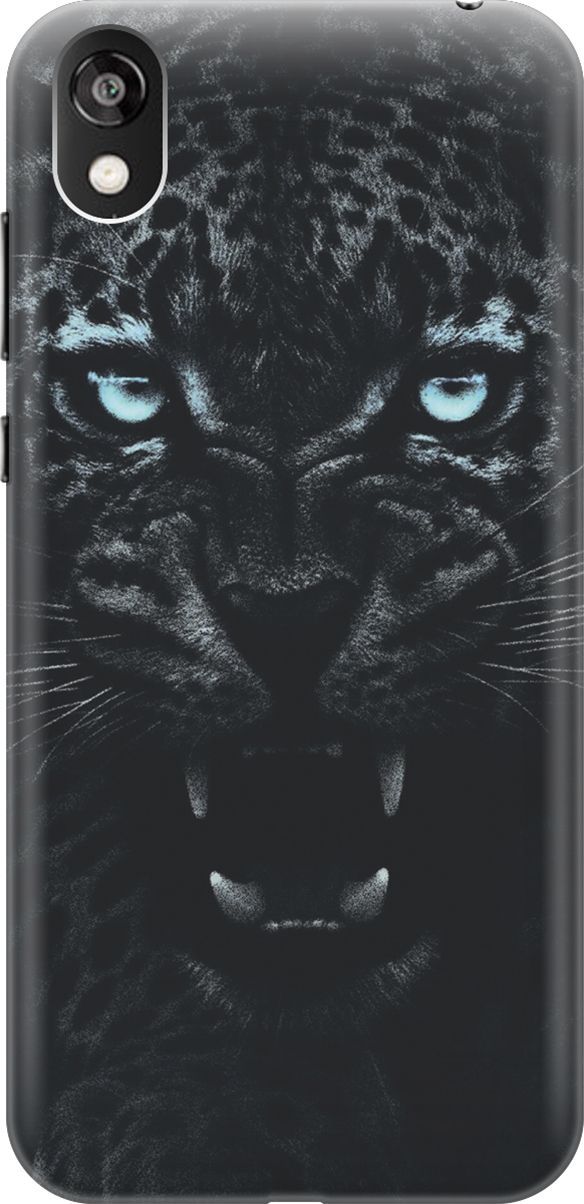 

Чехол на Honor 8S/Huawei Y5 (2019) "Голубоглазая пантера", Голубой;черный, 6379