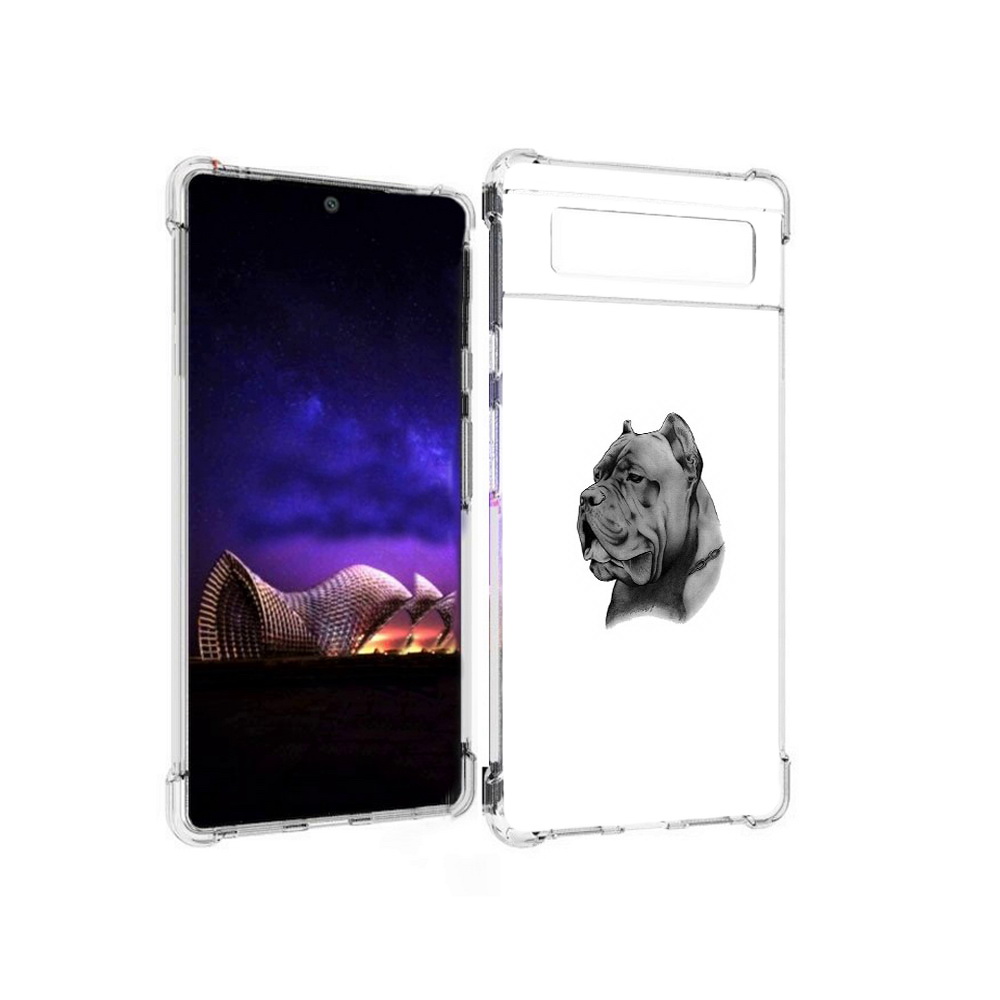 

Чехол MyPads Tocco для Google Pixel 6 грозный бульдог, Прозрачный, Tocco