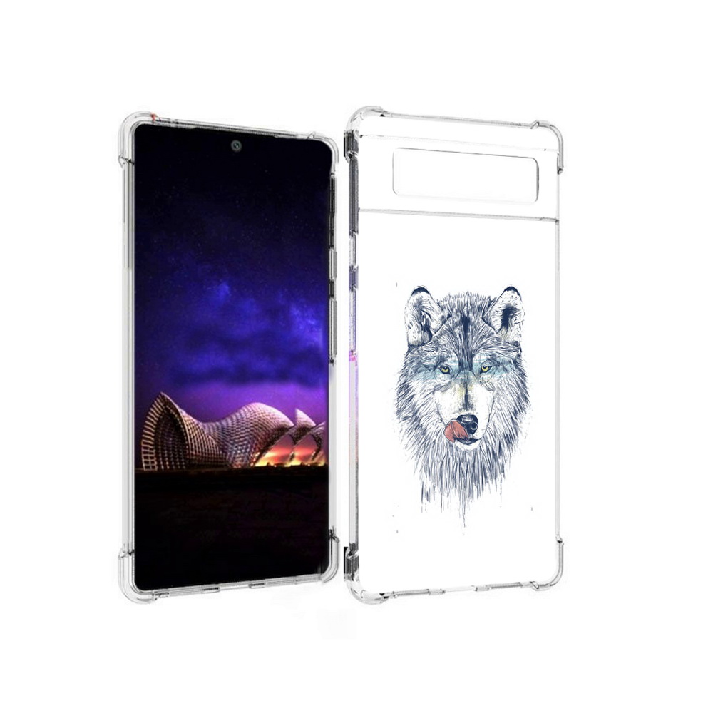 

Чехол MyPads Tocco для Google Pixel 6 голодгый волк, Прозрачный, Tocco