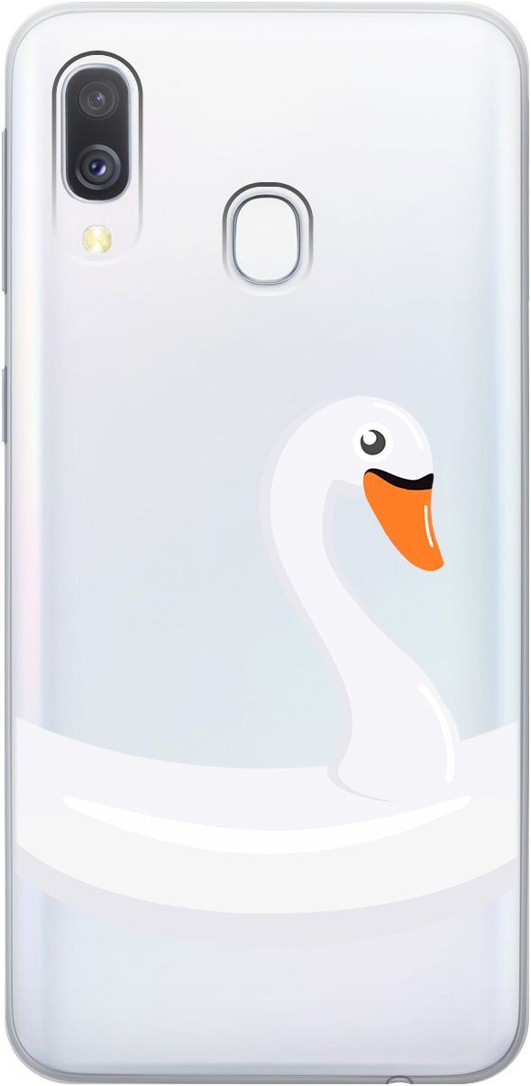 

Чехол на Honor 8A/8A Pro/Huawei Y6 (2019) "Swan Swim Ring" прозрачный, Прозрачный;белый, 5278