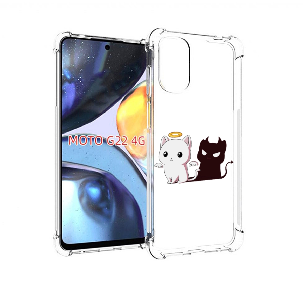 

Чехол MyPads котик-с-злой-тенью для Motorola Moto G22 4G, Прозрачный, Tocco