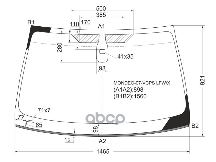 

Стекло Лобовое + Дд Ford Mondeo 4/5D 09-13 Xyg Арт. Mondeo-07-Vcps Lfw/X