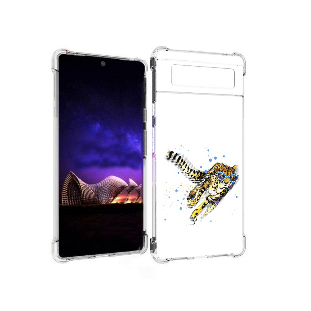 

Чехол MyPads Tocco для Google Pixel 6 гепард в очках, Прозрачный, Tocco