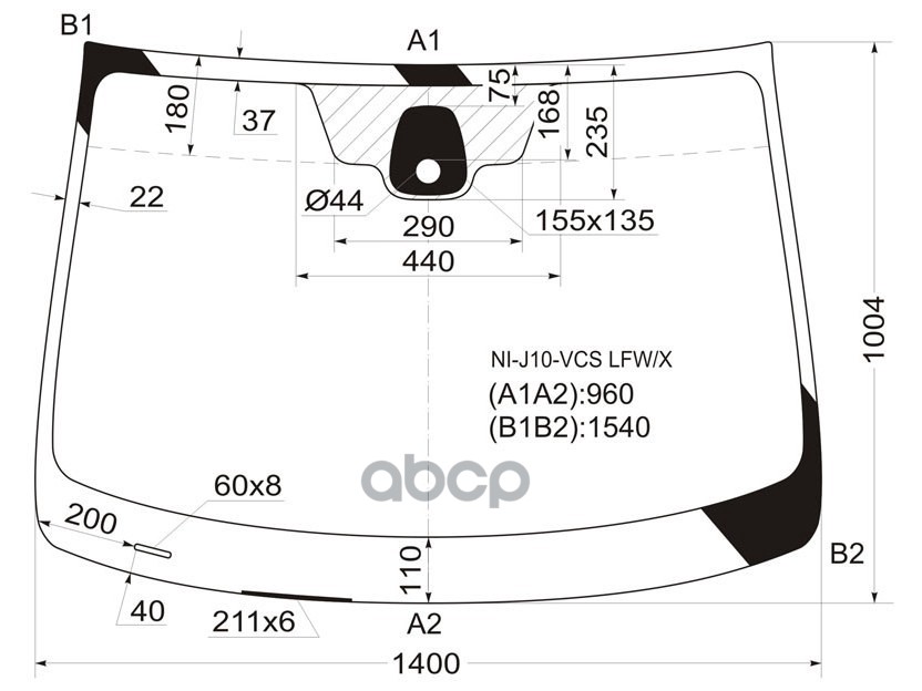 

Стекло Лобовое + Дд Nissan Qashqai 06-14 Xyg Арт. Ni-J10-Vcs Lfw/X