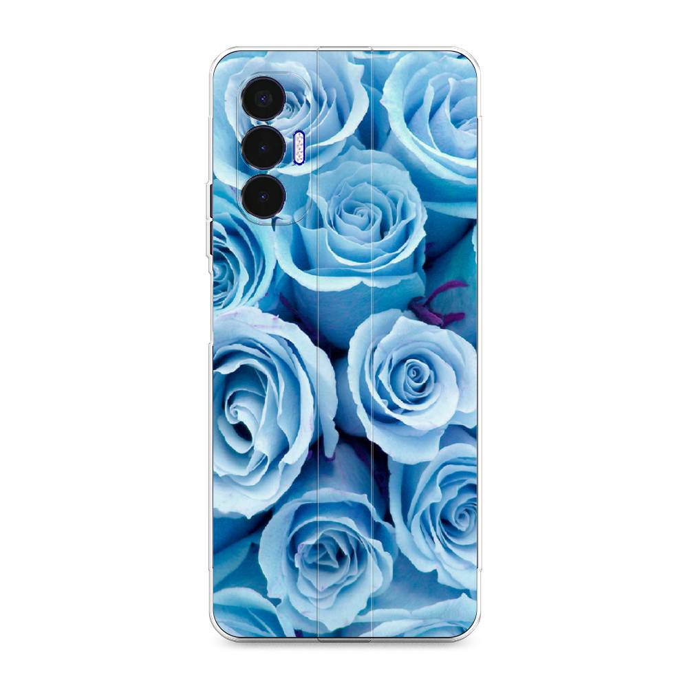 

Чехол Awog на Tecno Pova 3 "Лазурные розы", Разноцветный, 301550-8