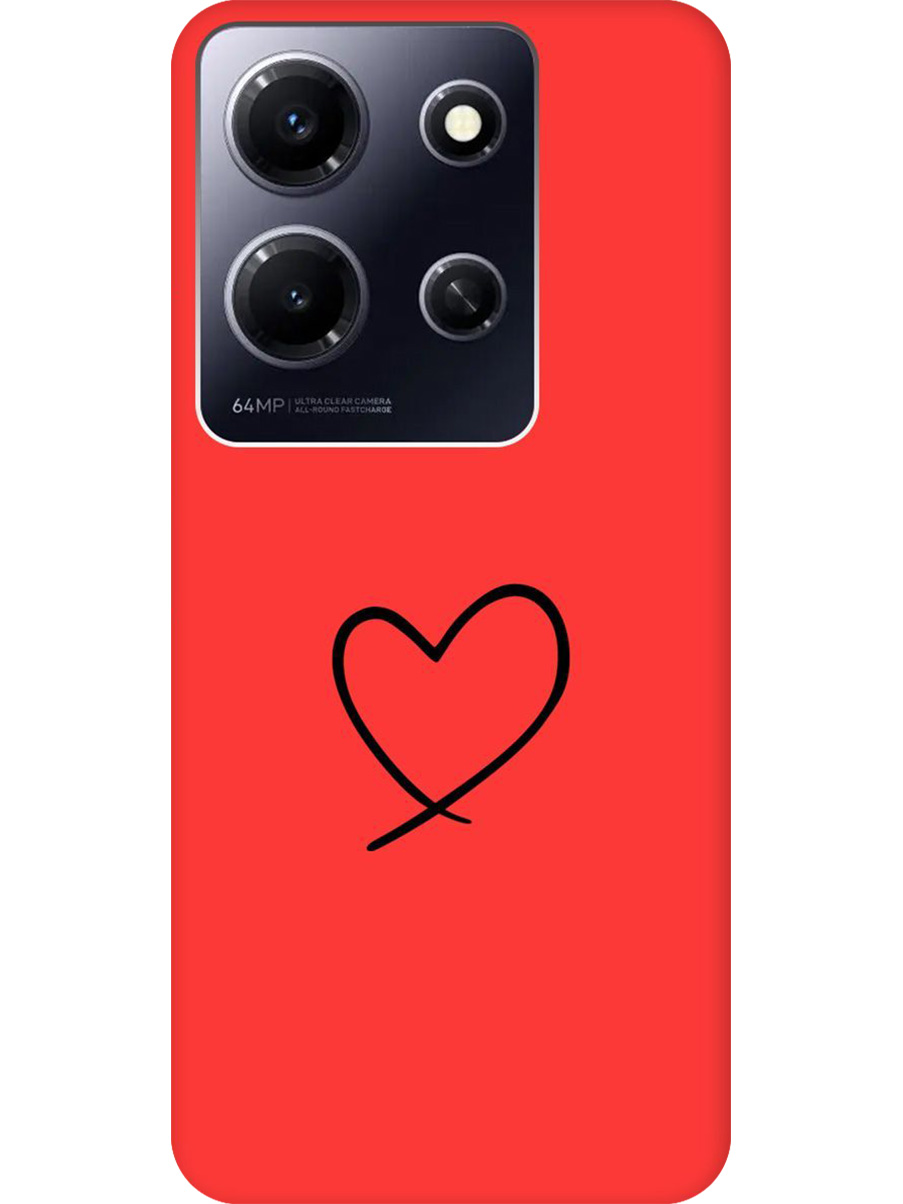 

Силиконовый чехол на Infinix Note 30i с принтом "Сердце" матовый красный, Красный;прозрачный;черный, 772564272
