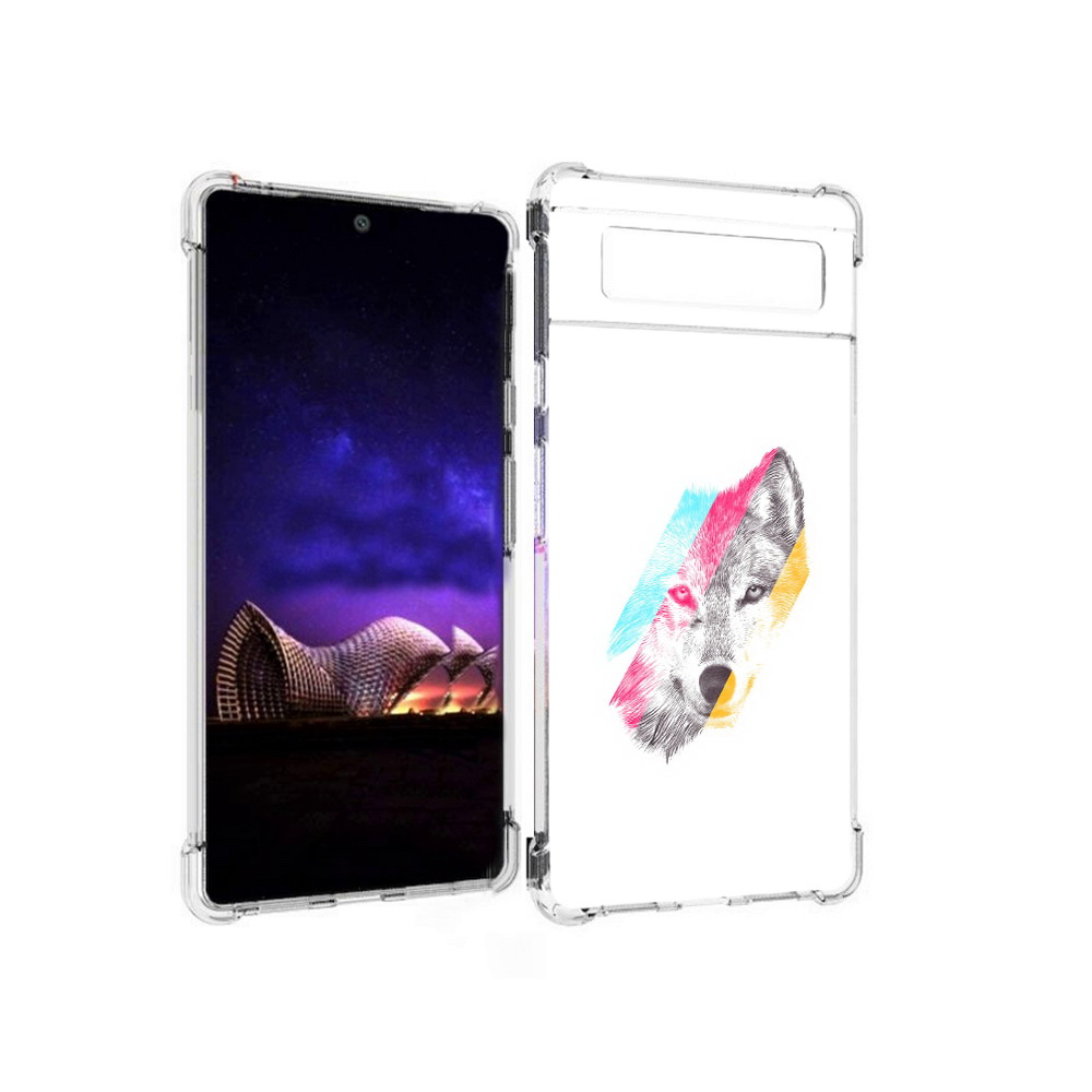 

Чехол MyPads Tocco для Google Pixel 6 волк градиент, Прозрачный, Tocco
