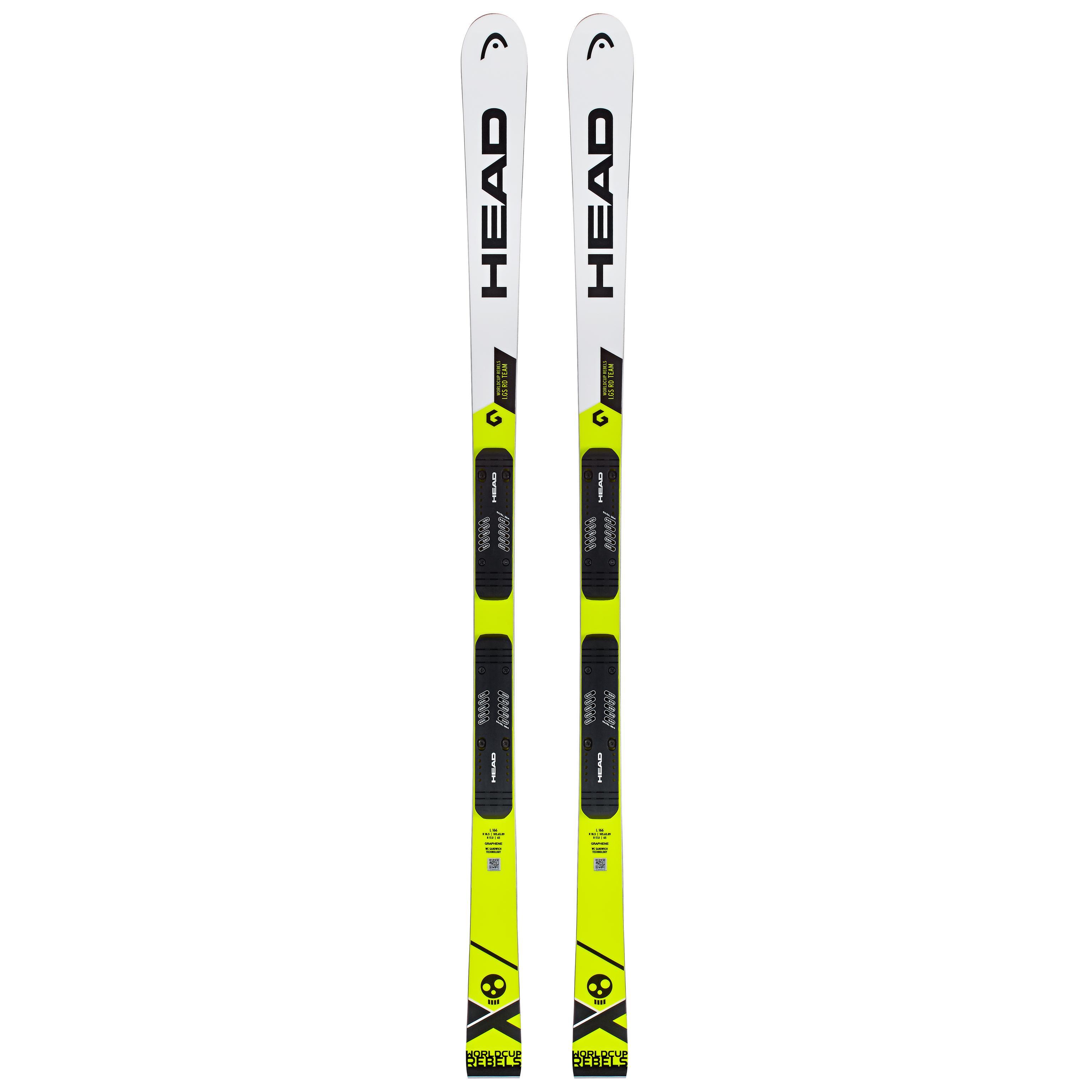 фото Горные лыжи head wc rebels igs rd team sw jrp rdx 2019, white/neon yellow, 166 см