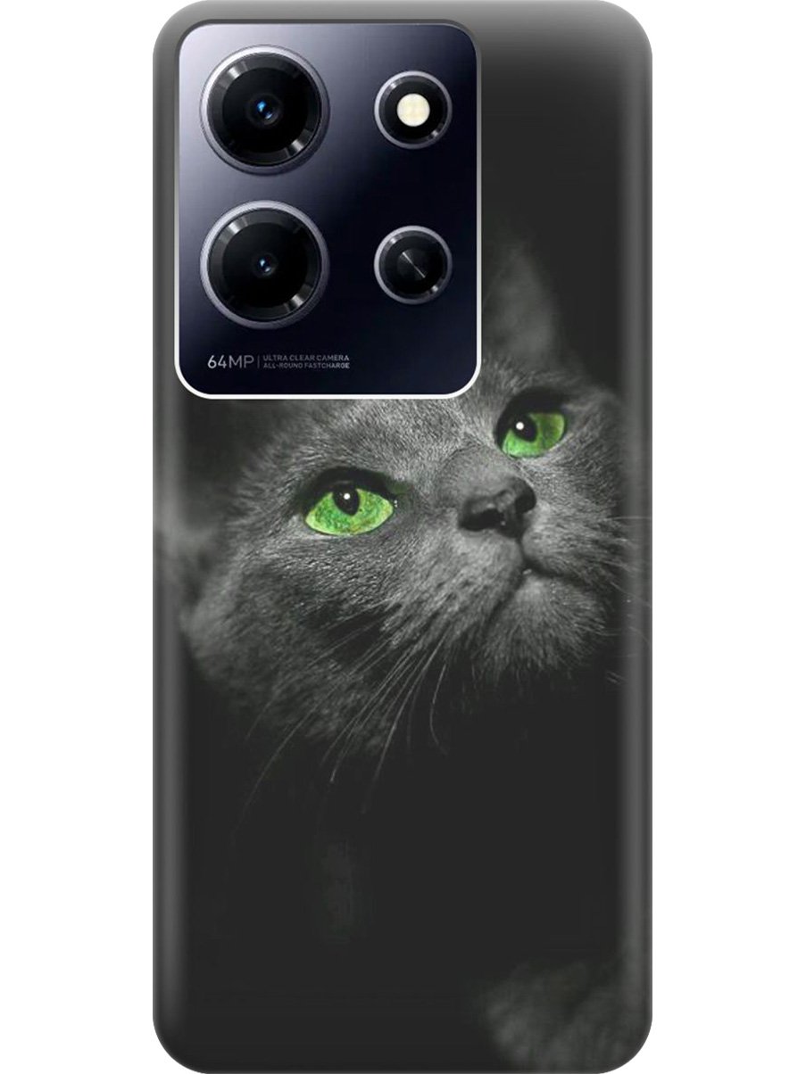 

Силиконовый чехол на Infinix Note 30i с принтом "Зеленоглазая кошка", Прозрачный;зеленый;серый;черный, 772564211