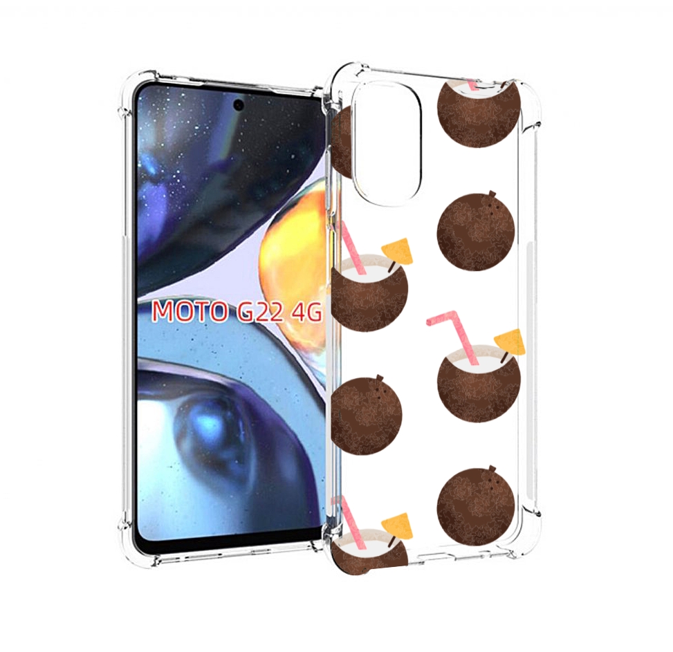 

Чехол MyPads кокосики для Motorola Moto G22 4G, Прозрачный, Tocco