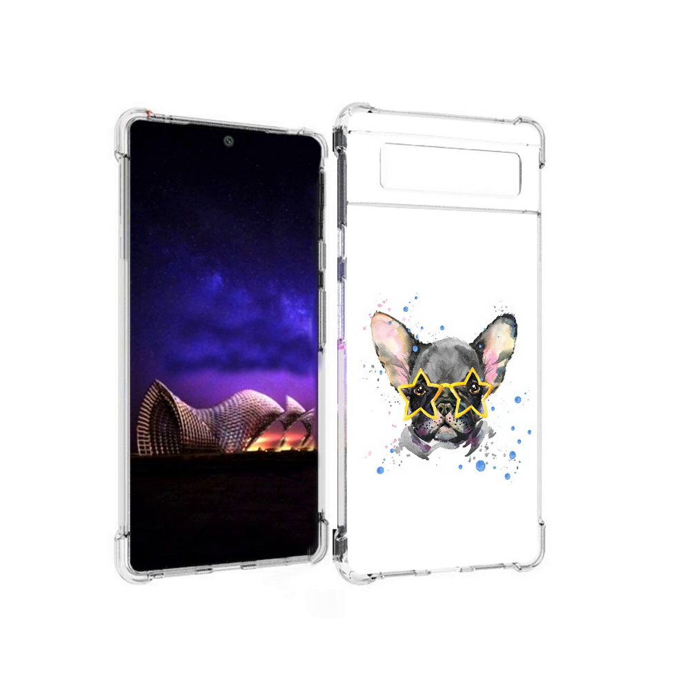 

Чехол MyPads Tocco для Google Pixel 6 буля в очках, Прозрачный, Tocco