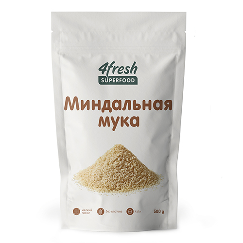 

Мука миндальная 4fresh food экстрамелкого помола, 500 г