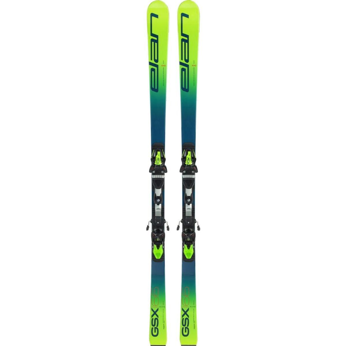 фото Горные лыжи elan gsx team plate 2020, зеленые, 142 см