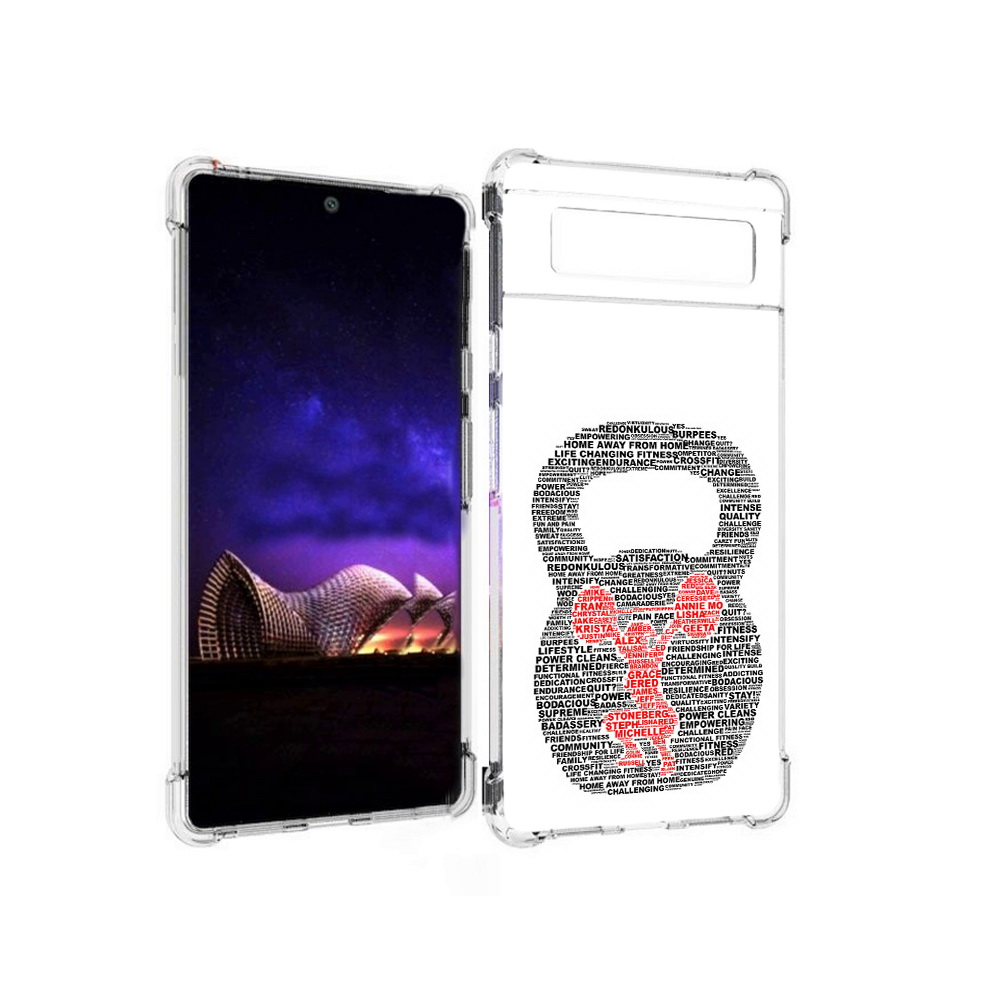 

Чехол MyPads Tocco для Google Pixel 6 бодибилдинг гиря из слов, Прозрачный, Tocco
