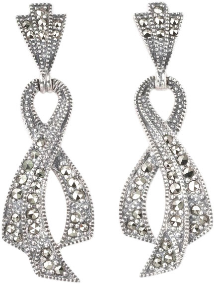 

Серьги из серебра с марказитом Марказит HE109-mr, HE109-mr