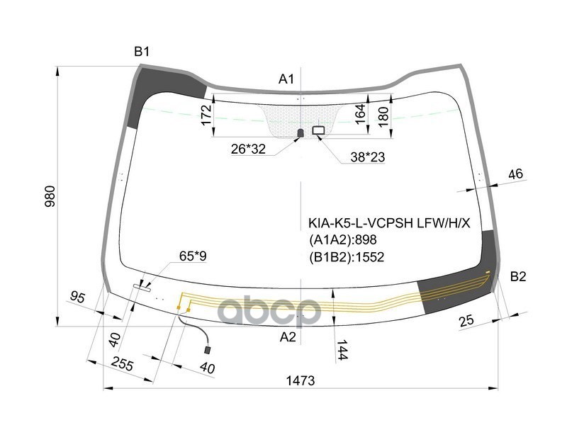 Стекло Лобовое С Обогревом Щеток + Дд Kia Optima 4D 10-15 Xyg Арт. Kia-K5-L-Vcpsh Lfw/H/X