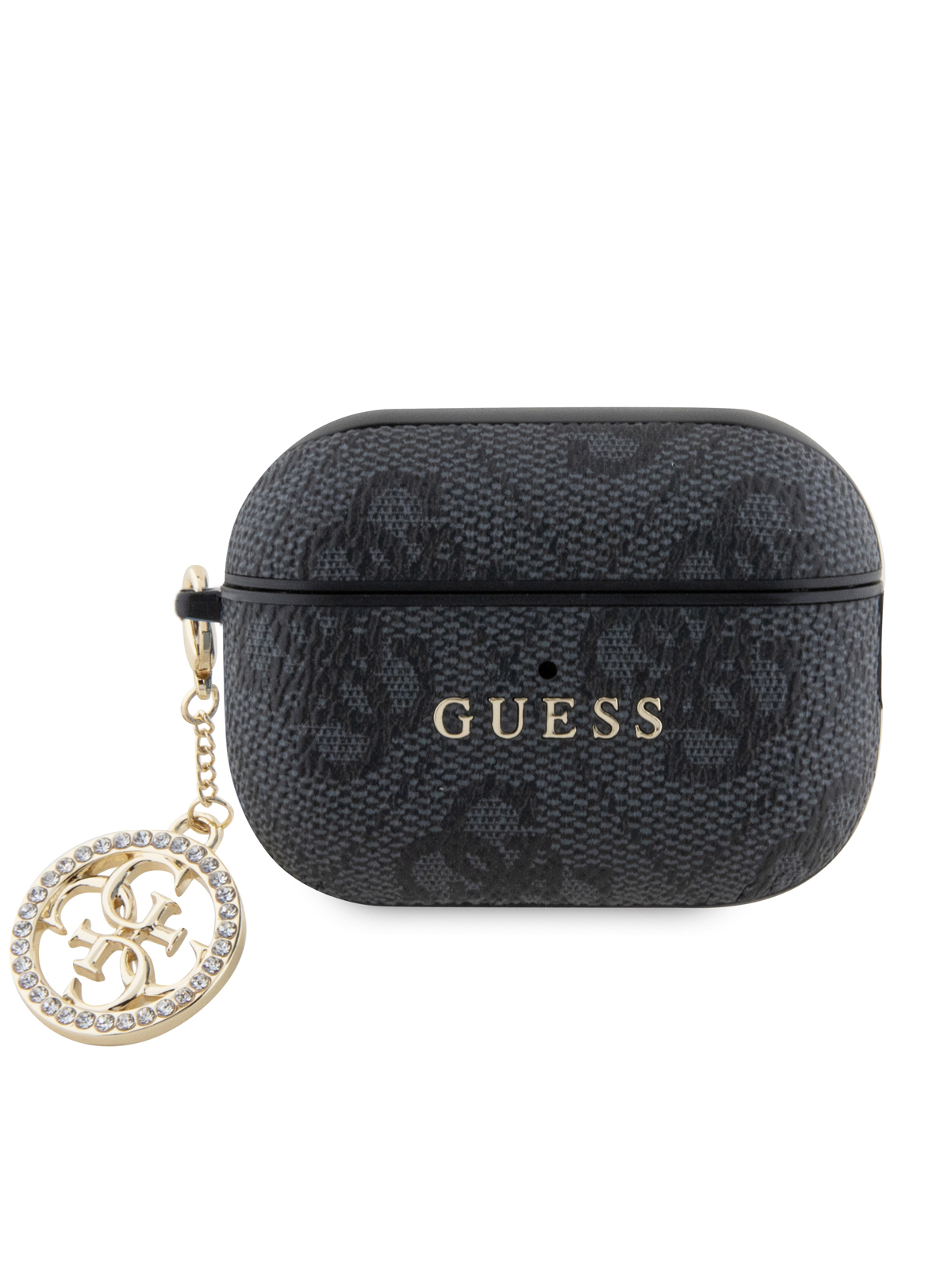

Чехол Guess для Airpods Pro 2 with metal logo and Diamond charm Black, Черный