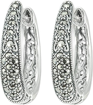 

Серьги из серебра с марказитом Марказит HE829-mr, HE829-mr