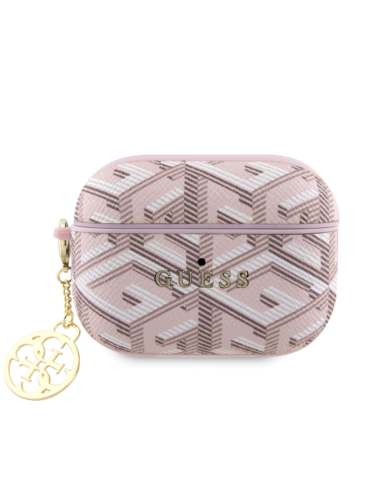 

Чехол Guess для Airpods Pro 2 G CUBE with metal logo and Charm Pink, Розовый