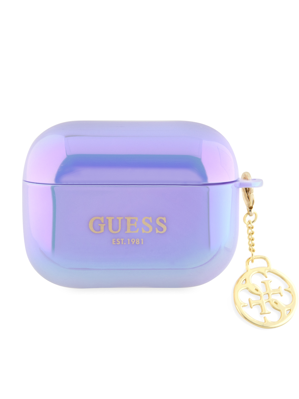 

Чехол Guess для Airpods Pro with 4G Charm Iridescent Purple, Разноцветный