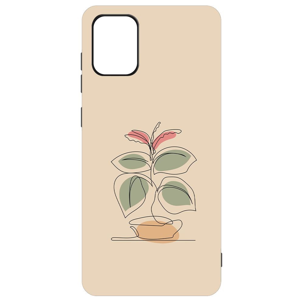 

Чехол-накладка Krutoff Soft Case Цветок для Samsung Galaxy A71 (A715) черный