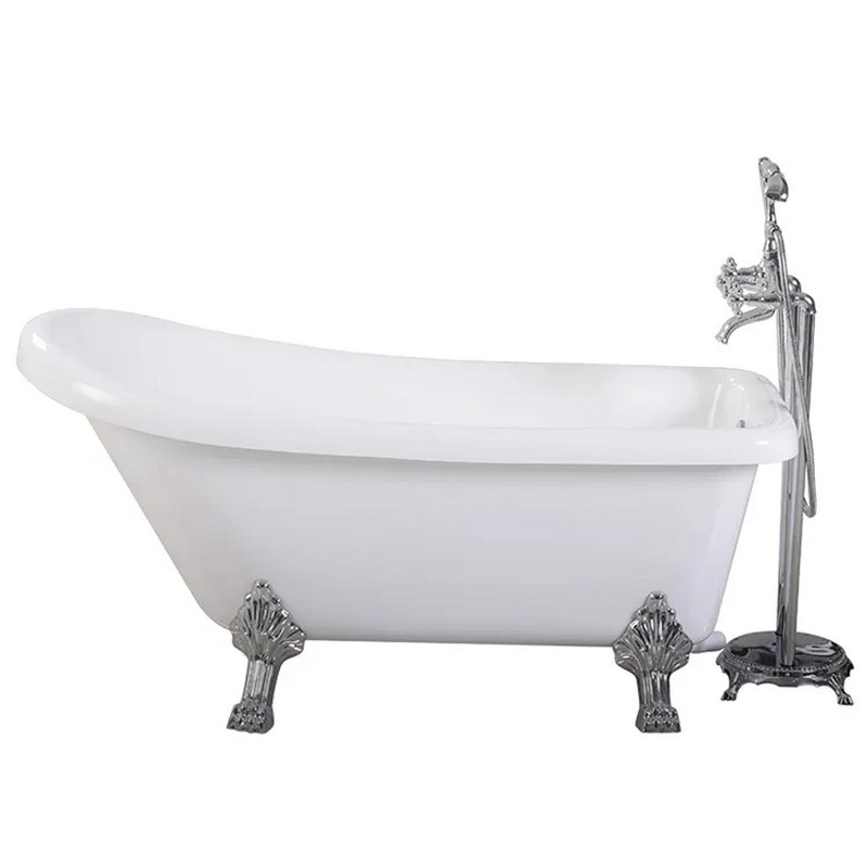 фото Отдельностоящая акриловая ванна cerutti spa vito 150 155х74х75 белая ceruttispa