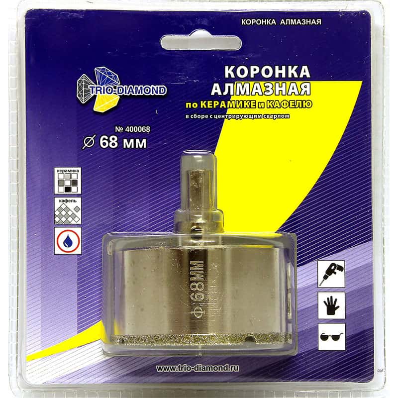 

Коронка алмазная TRIO-DIAMOND 68 мм 400068