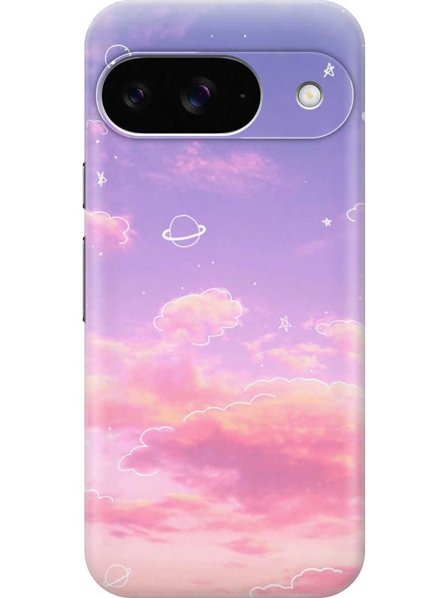 

Силиконовый чехол на Google Pixel 9 с принтом "Розовое небо и космос", Прозрачный;серый;фиолетовый, 784809741