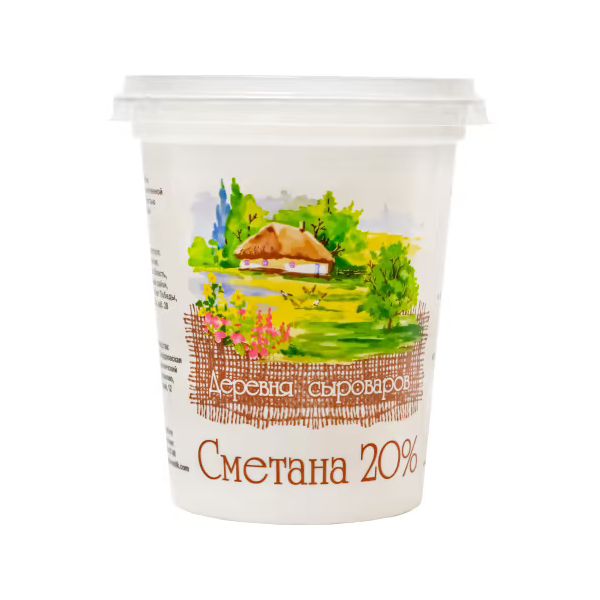 

Сметана Деревня сыроваров 20% бзмж 350 г
